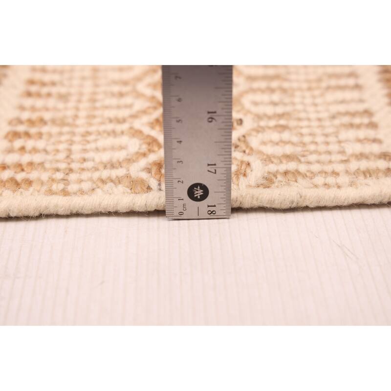 ECARPETGALLERY Flat-Weave Nevada Cream Kilim - 5'3 x 7'4