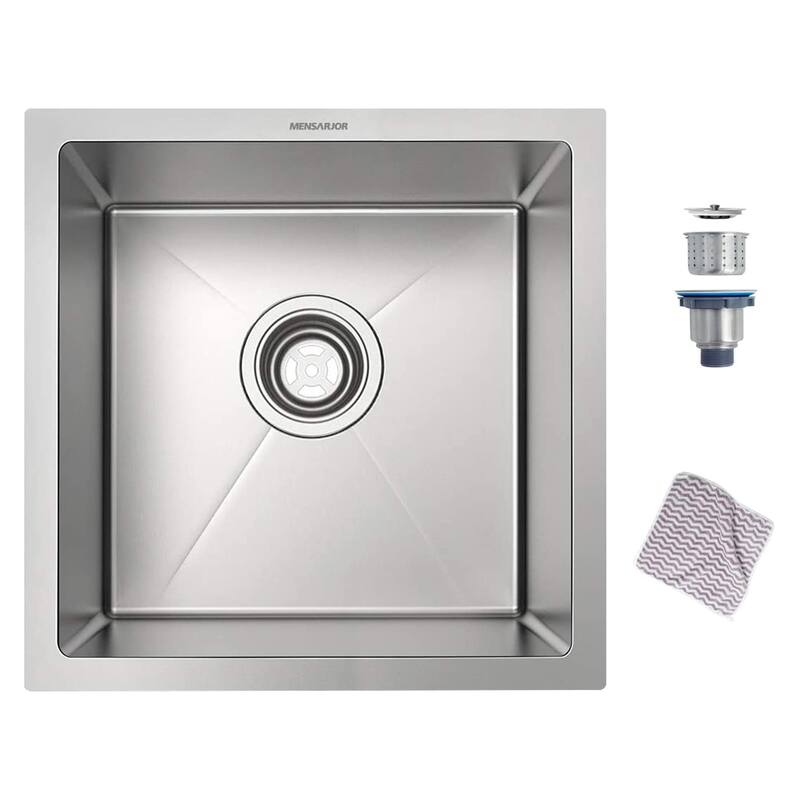 Undermount 16 Gauge Stainless Steel Single Bowl 14 x 14 x 9 Bar Sink,