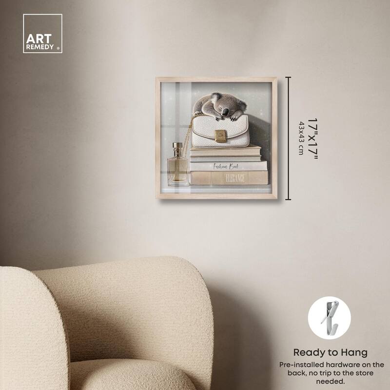 Koala on Fashion Books Shadowbox by Art Remedy