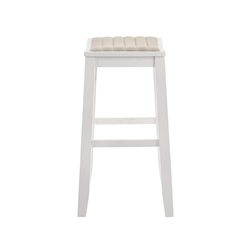 Iyani Backless Bar Stool, Counter Height Kitchen Stool with Wood Legs