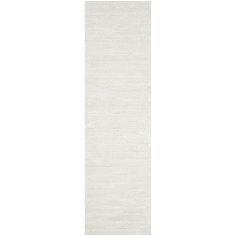 SAFAVIEH Handmade 3D Shag Ivana 1.2-inch Thick Rug - 2'3" x 8' Runner - Pearl