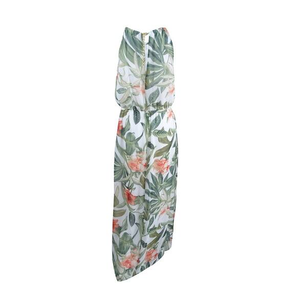 Shop Connected Women S Printed Chain Link Maxi Dress Ivory