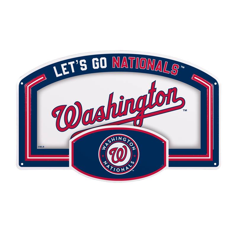 Washington Nationals Embossed Steel Wall Sign, 11" x 17"