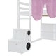 preview thumbnail 57 of 78, Twin/Full Size House Loft Bed with Slide and Tent, Wooden House Bed with Roof Frame, Storage Shelves & Car Shaped Storage Unit
