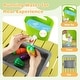 preview thumbnail 7 of 12, Wooden Pretend Play Toy Kitchen with Stove Open Top Shelf and Spacious Tabletop - 29.5" x 14" x 36"