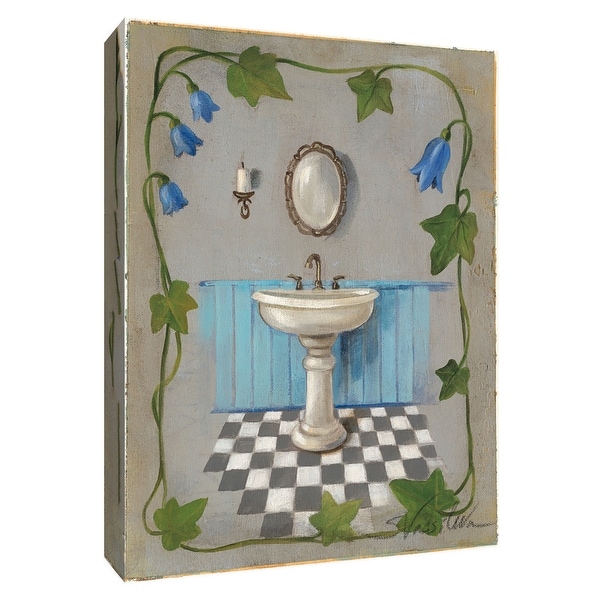 PTM Images 9-154869 PTM Canvas Collection 10" x 8" - "Bell Flower Bath II" Giclee Bathroom Art Print on Canvas