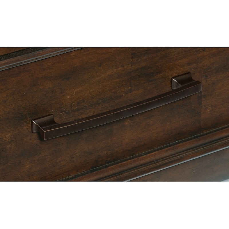 Classic Bedroom Brown Finish 1pc Chest of Drawers Mango Veneer Wood Transitional Furniture