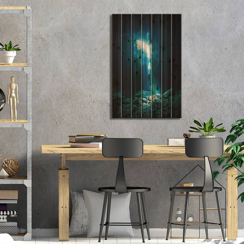 To The Heaven Print On Wood by Charlie Jung - Multi-Color