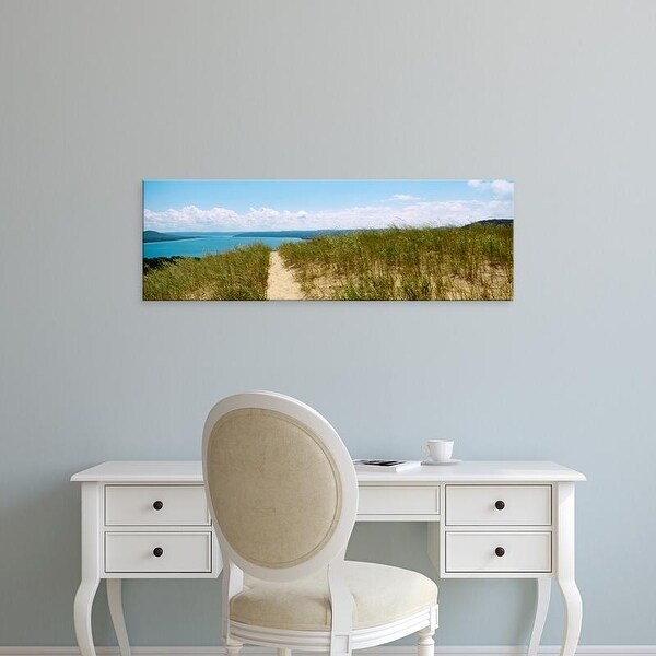 Easy Art Prints Panoramic Images's 'Beach, Sleeping Bear Dunes National Lakeshore, Lake Michigan, Michigan' Canvas Art