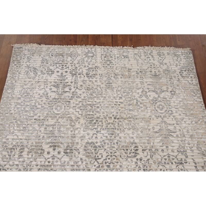 All-Over Modern Abstract Oriental Accent Rug Handmade Wool Carpet - 3'11"x 5'9"