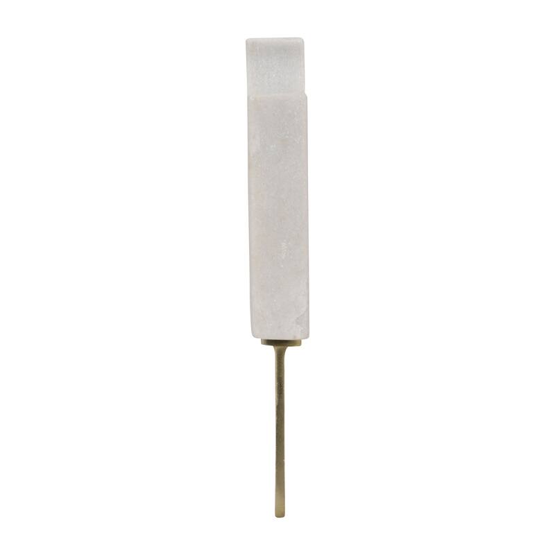 Sagebrook Home Aluminum and Marble Bitten Popsicle Sculpture - 13" x 3" x 2"