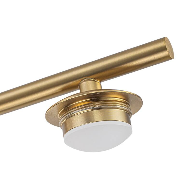 4-Light Oval Striped Glass Dimmable LED Linear Flush Mount - 28.0 in