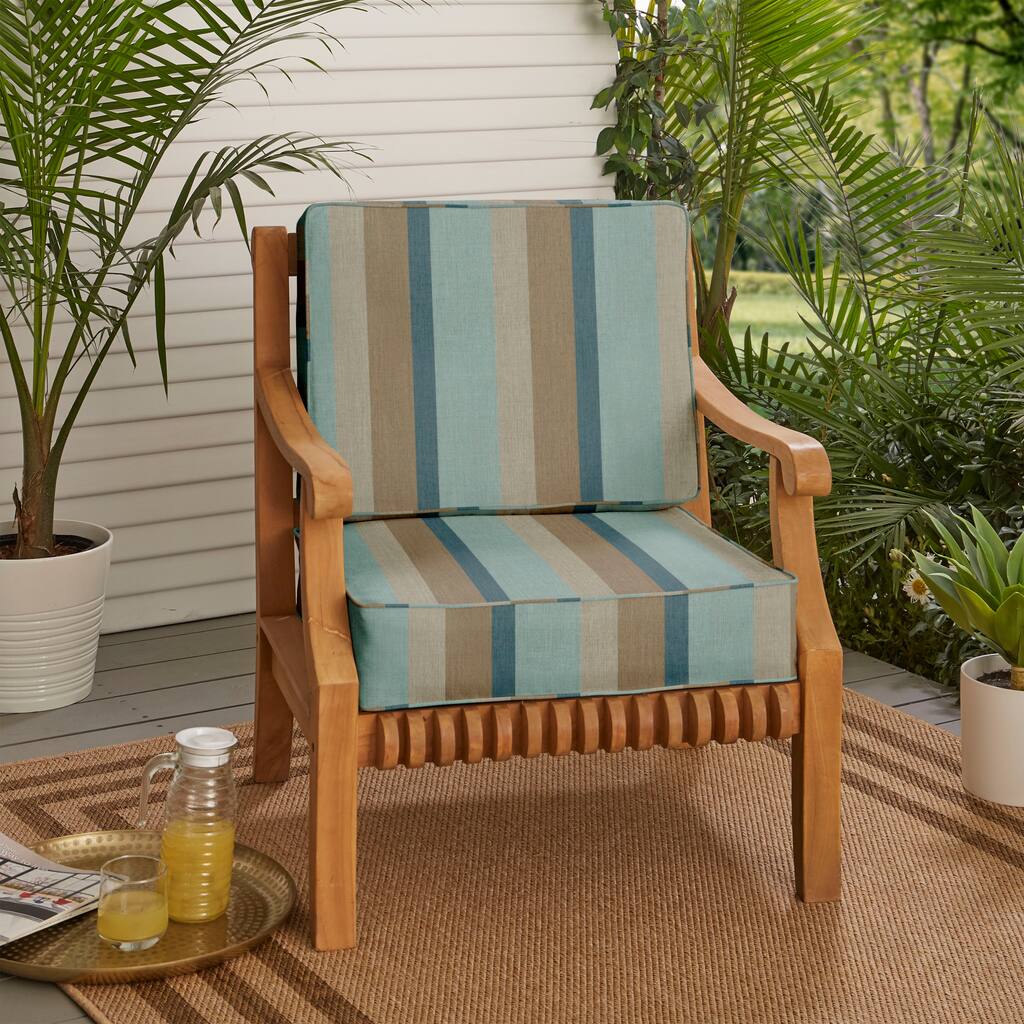 Sunbrella Indoor/Outdoor Corded Deep Seating Cushion Set - 23.5" x 23" x 5"