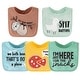 preview thumbnail 4 of 4, The Peanutshell Hello Sunshine 10-Pack Terry Bibs in teal, aqua and navy
