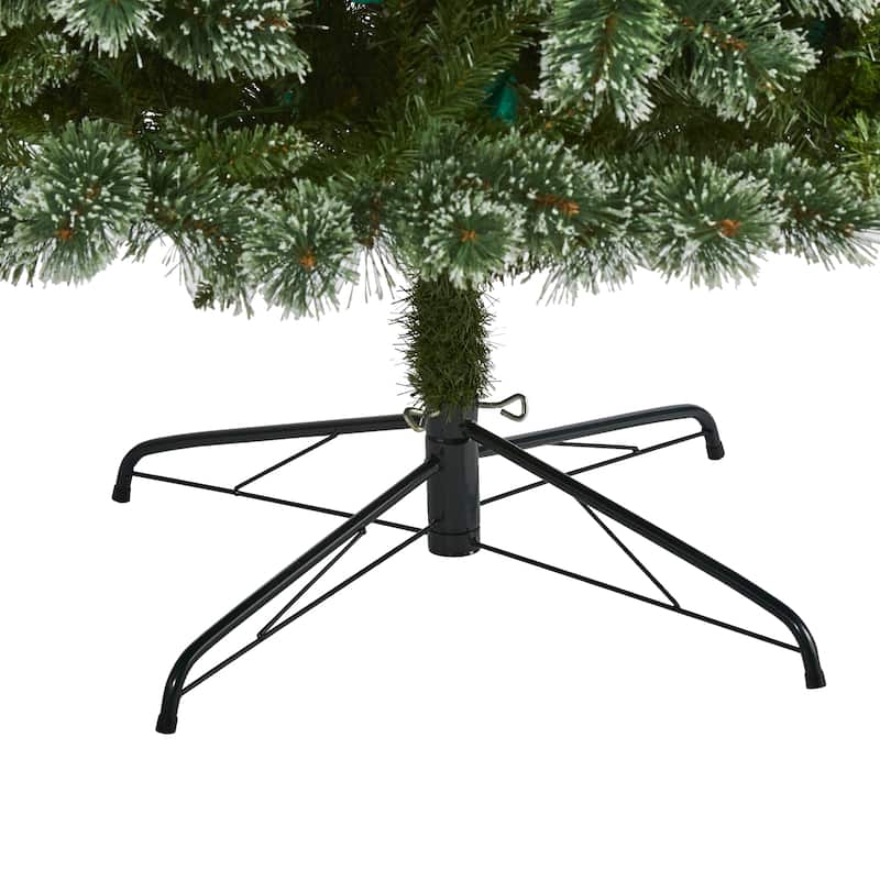 9' Wisconsin Slim Snow Tip Pine Artificial Christmas Tree with 800 Clear LED Lights