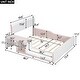 preview thumbnail 4 of 9, Full Size Upholstered Platform Bed with Storage Nightstand & Guardrail