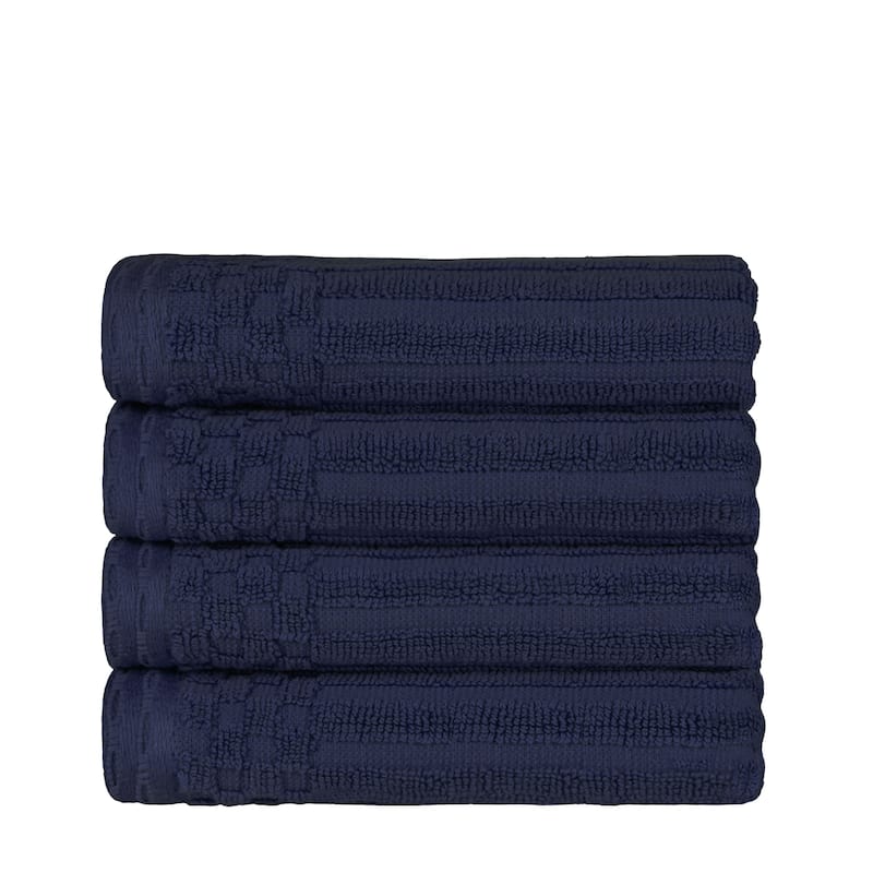 Superior Soho Ribbed Cotton Hand Towel Set of 4