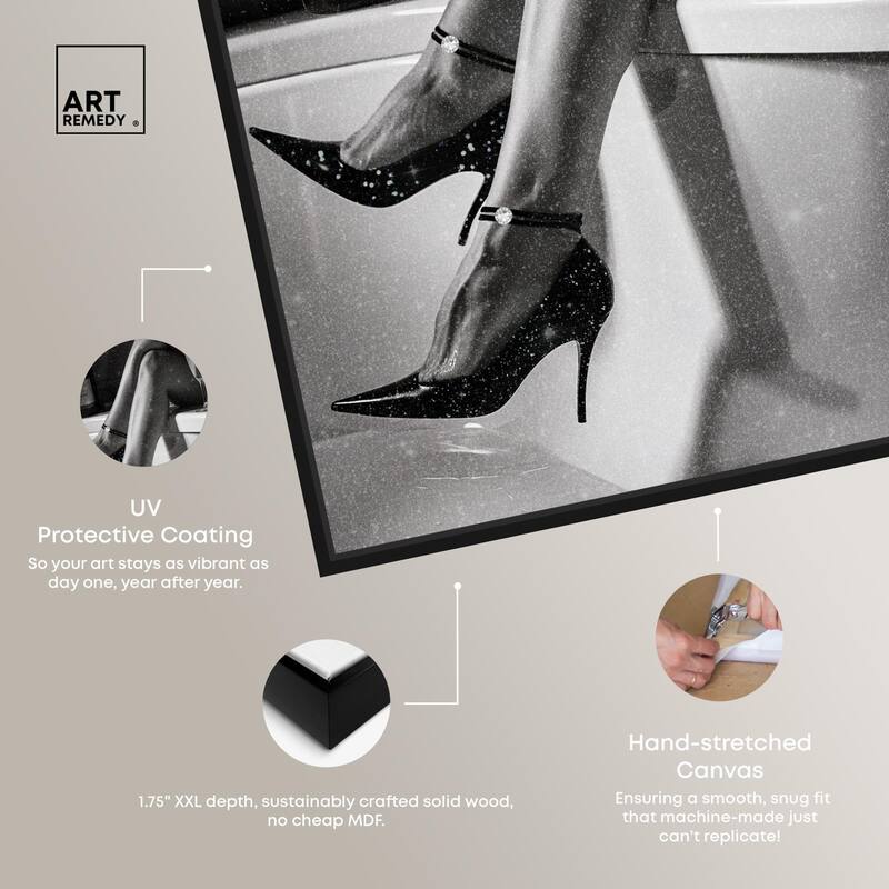 Champagne Bath Glamour Canvas by Art Remedy