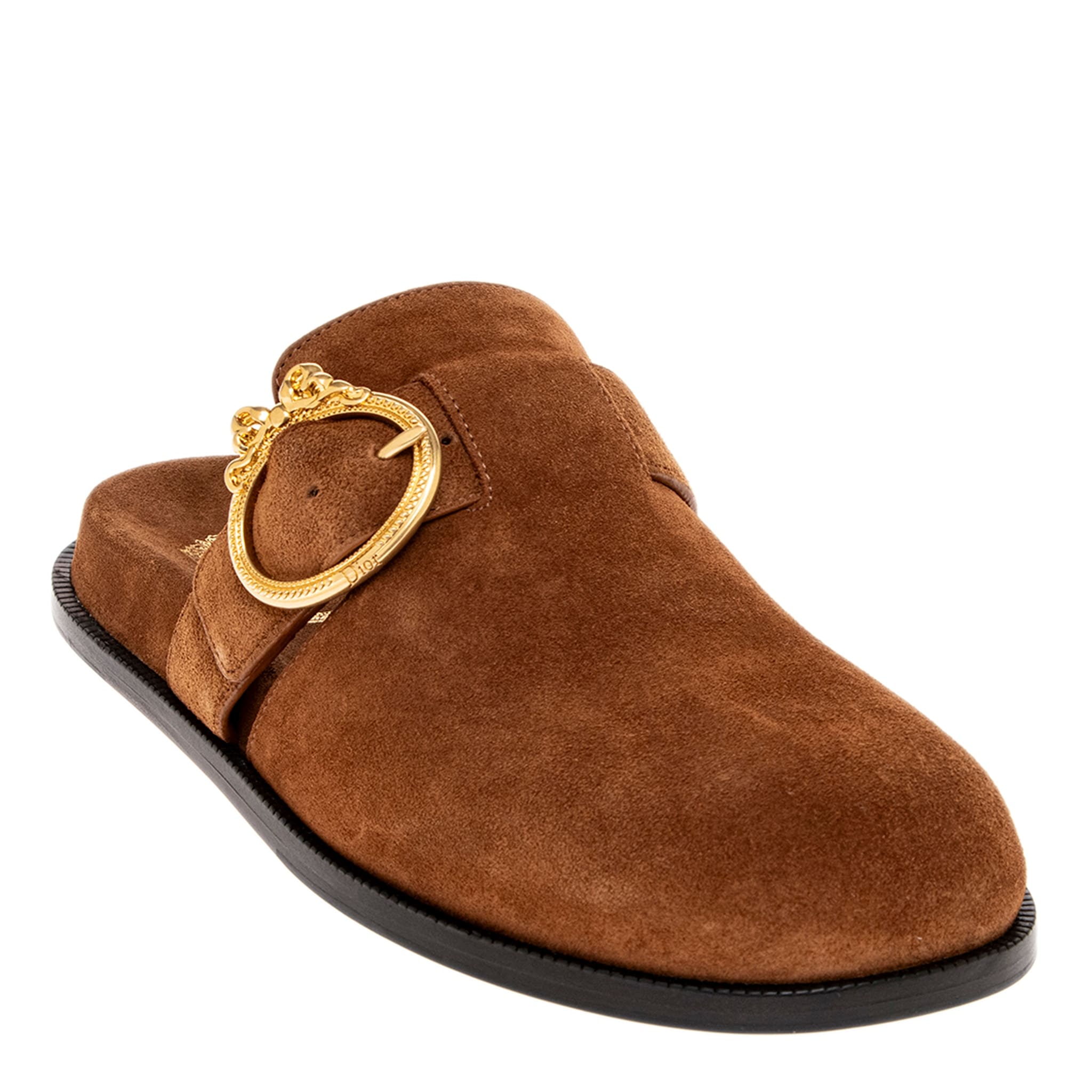 Christian Dior Medallion Buckle Mules