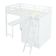 preview thumbnail 4 of 27, Multi-Functional Twin Size Loft Bed with Wardrobe and Desk, Sturdy Construction & Safety Guaranteed, Maximized Space, White