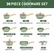 preview thumbnail 13 of 26, 30-Piece Kitchen Granite Cookware and Bakeware Set, Cooking Pans Set Non-Stick Pots and Pans Set