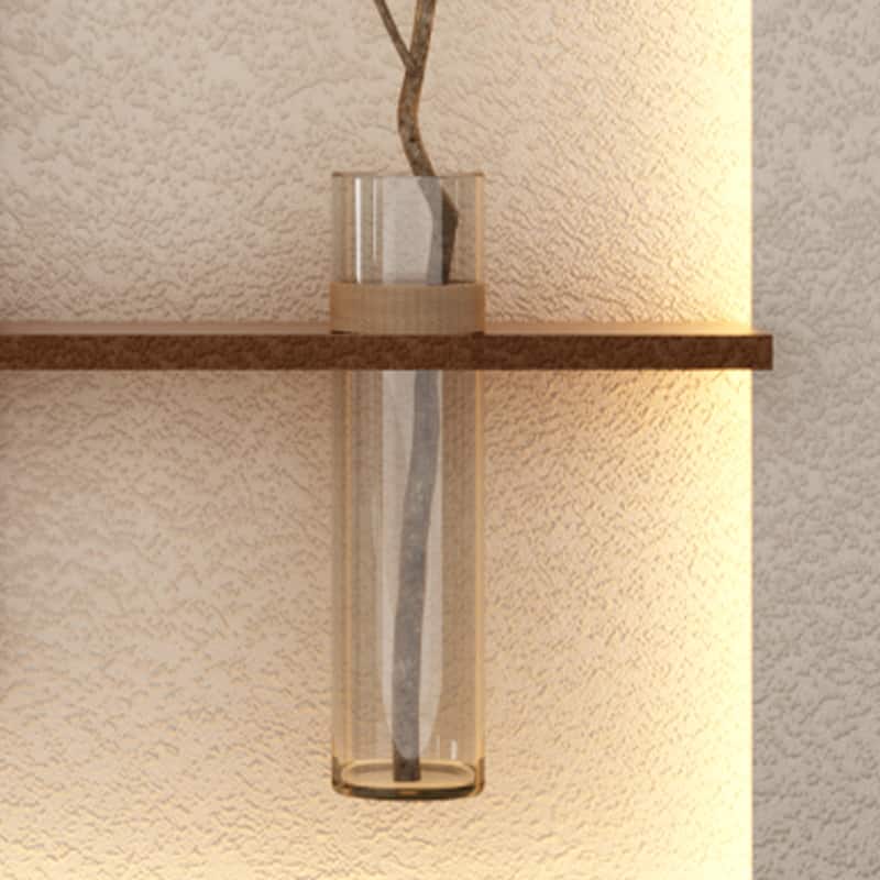 Roomfitters LED Sandstone Wall Art, 3D Round Sculpture with Light and Fake Rabbit Statue, Light Coffee