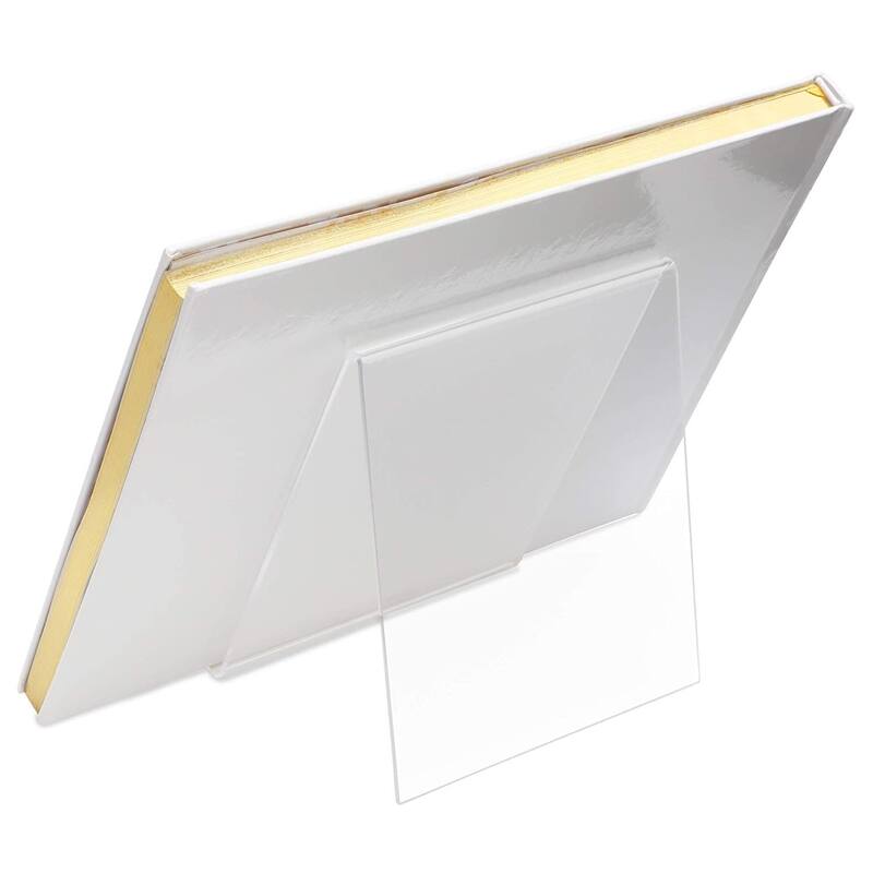 Juvale 6-Pack Acrylic Book Stands for Display, Clear Easel, Clear Book Stand, 4.5x5 in