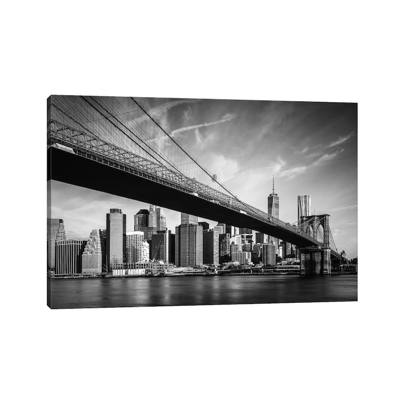 iCanvas "Brooklyn Bridge And Lower Manhattan" by Matteo Colombo Canvas Print