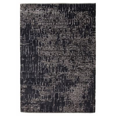 ECARPETGALLERY Hand-knotted Tangier Grey Wool Rug - 9'1 x 6'0
