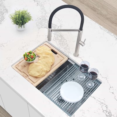 AZUNI 17-Inch Bamboo Cutting  Board for Kitchen Sink - 16.75" x 11"