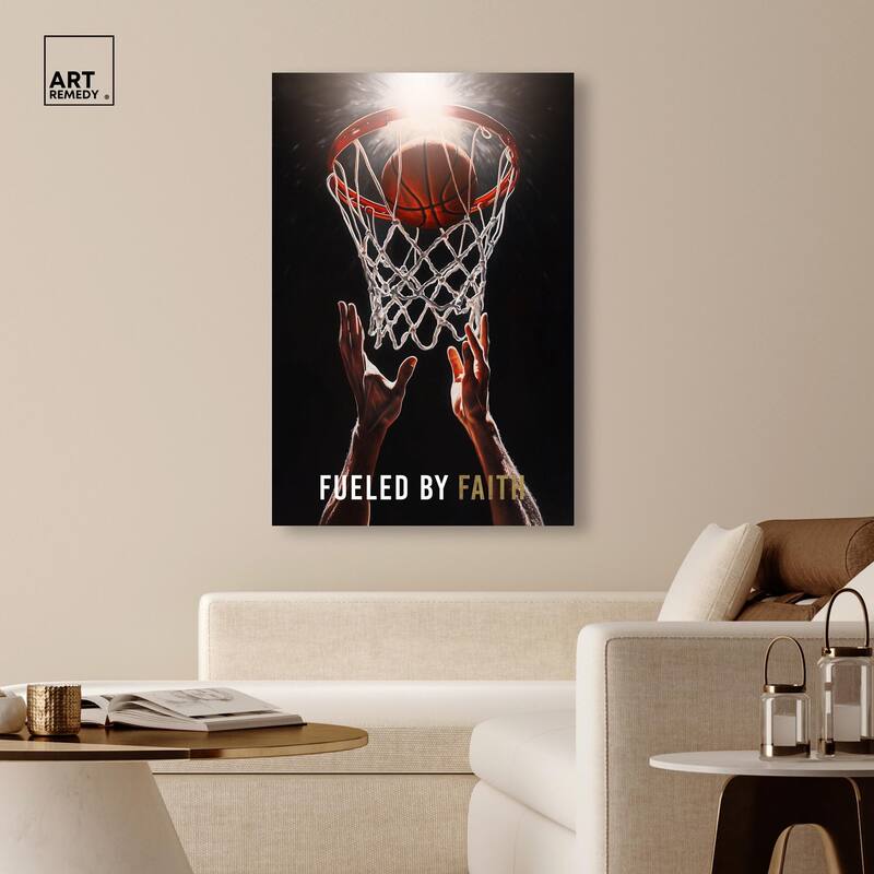 Fueled by Faith Basketball Canvas by Art Remedy, Gallery Wrapped