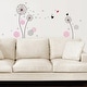 preview thumbnail 1 of 3, Walplus Pink Black Dandelion Flower Wall Sticker Nursery Decor Decal