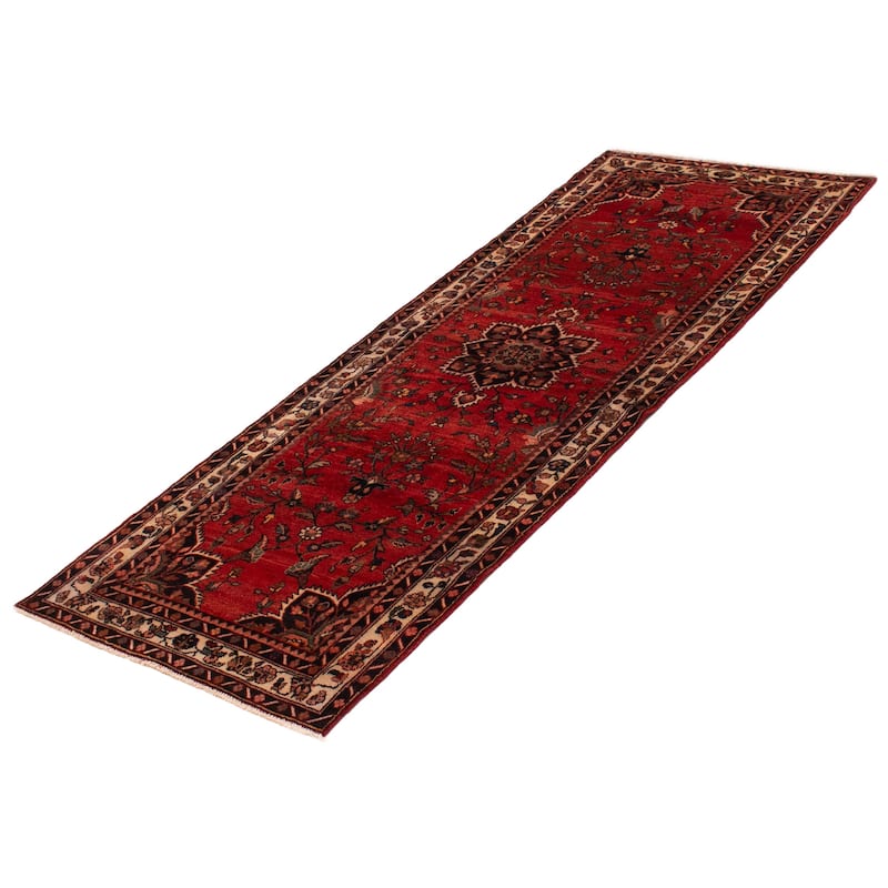 ECARPETGALLERY Hand-knotted Andelz Red Wool Rug - 3'7 x 9'11