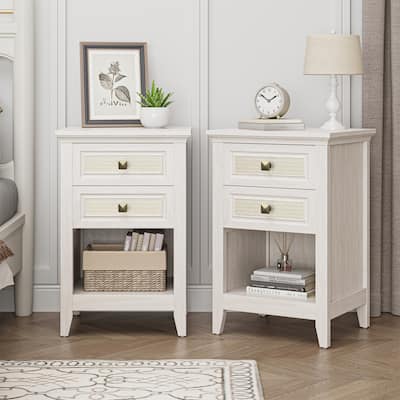 Rattan Nightstand (Set of 2)