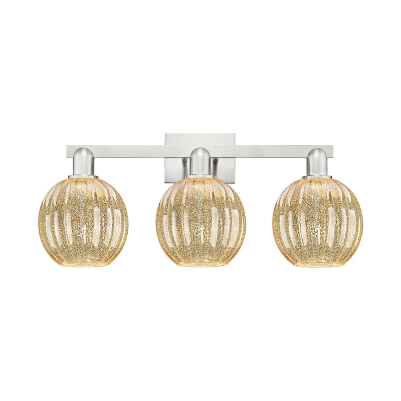 Innovations Lighting 716-3W-12-26 Preston Vanity Preston 3 Light 26" - Brushed Satin Nickel / Mercury