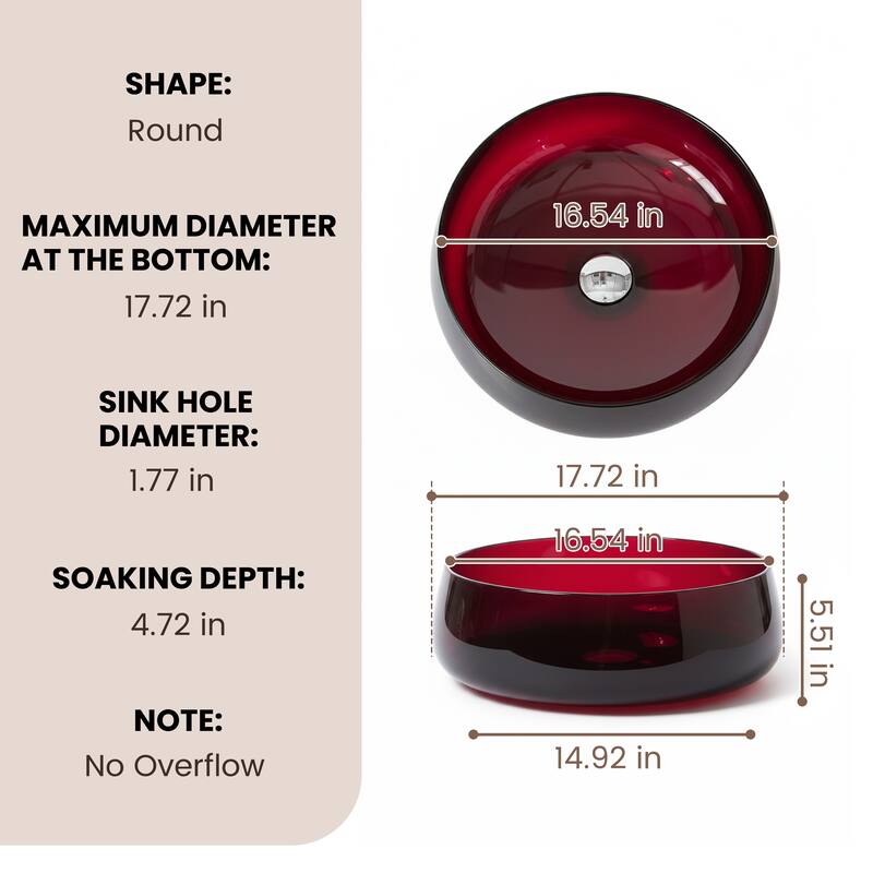 Transparent Resin Vessel Bathroom Sink Included Pop-up Drain and Drain Hose, Modern Above Counter Wash Basin with Center Drain