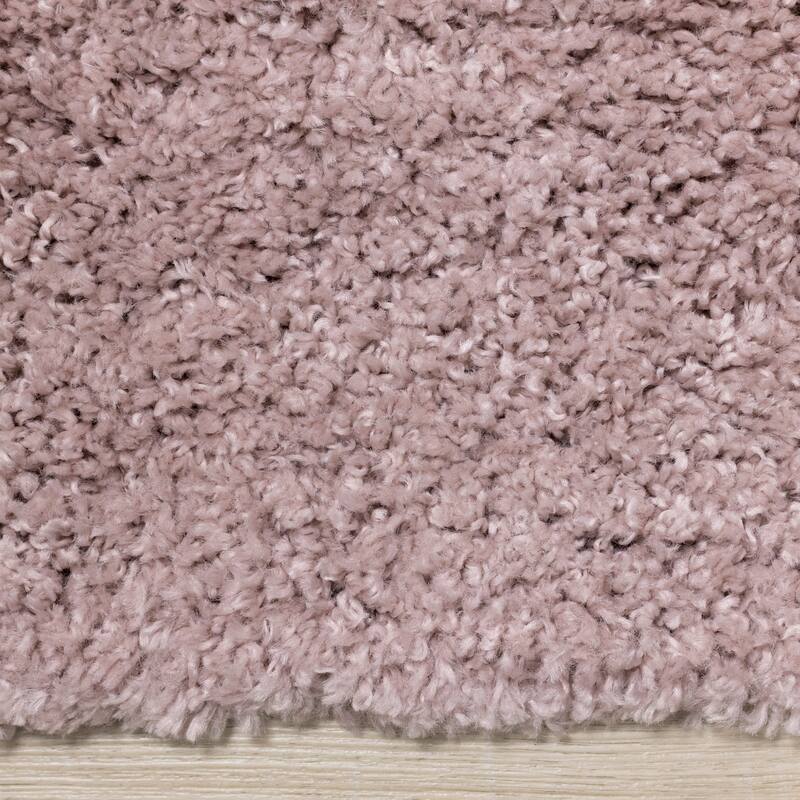 Taylor Collection - Plush Pink Shag Area Rug