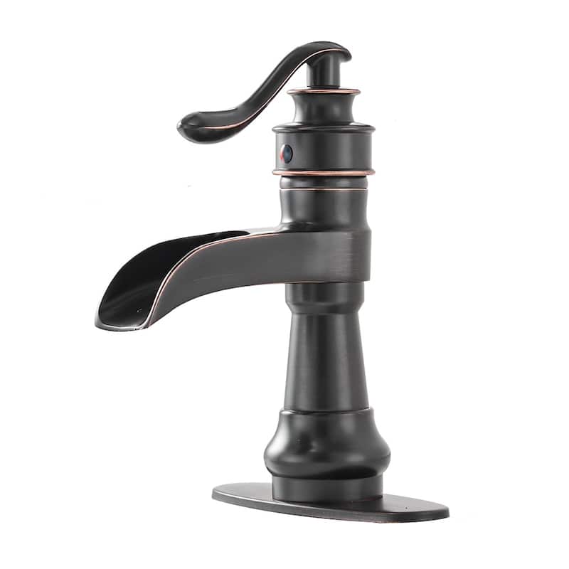 Waterfall Single Handle Bathroom Sink Faucet in Oil Rubbed Bronze