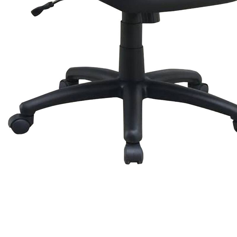 Office Chair with Curved Cut Out Padded Back, Black and Red