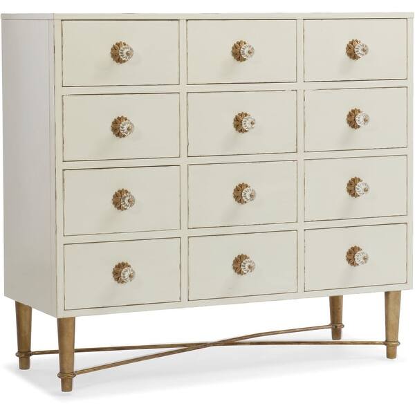 Hooker Furniture 638 85301 Wh 46 Inch Wide 12 Drawer Hardwood Dresser From The M Cream Overstock 21221430