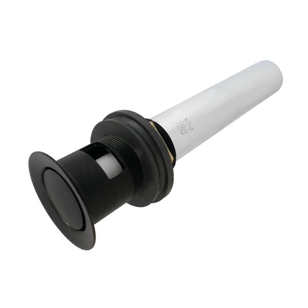 slide 2 of 9, Kingston Brass Made To Match Brass Push Pop-Up Drain with Overflow Matte Black