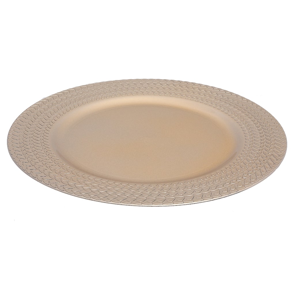 Charger Plate (Braids) (Champagne) (13") - Set of 6