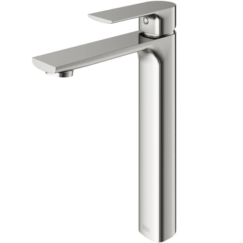 VIGO Norfolk 11" H Single Handle Single Hole Bathroom Vessel Faucet - Brushed Nickle