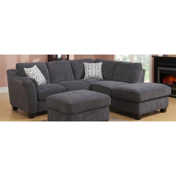 Charcoal Gray Sectional Sofa With Chaise Lounge Sectional Sofa