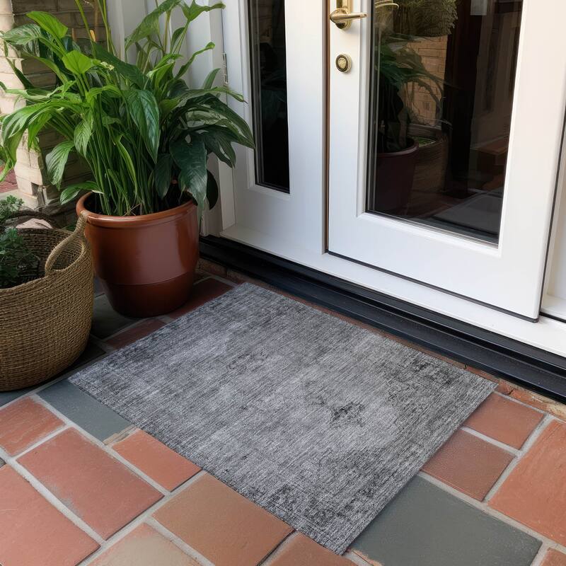 Machine Washable Indoor/ Outdoor Chantille Vintage Traditional Rug