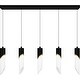 preview thumbnail 2 of 7, Alys 2-Light Integrated LED Matte Black Linear Chandelier