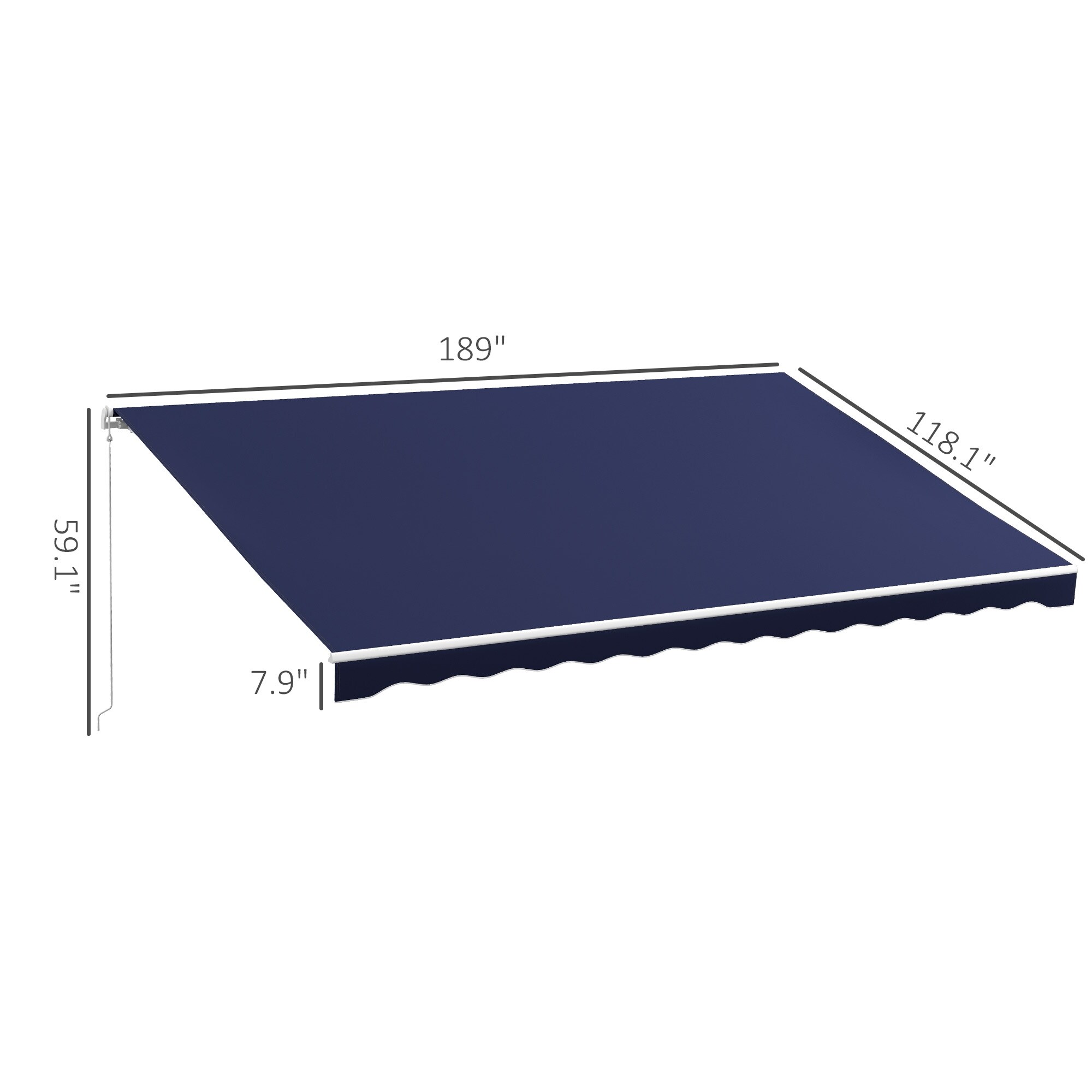 Outsunny 16' x 10' Electric Awning, Retractable Awning, UV