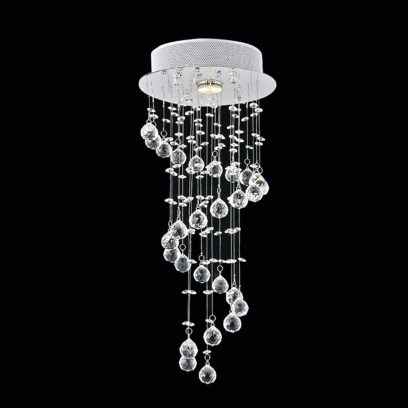Spiral 1 Light Flush Mount With Chrome Finish