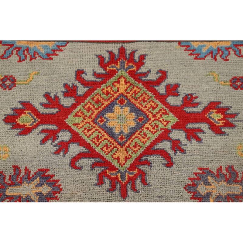 Kazak Accent Rug Handmade Wool Carpet - 3'3" x 4'11"