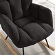 preview thumbnail 47 of 51, Teddy Fabric Tufted Glider Rocking Chair with Metal Frame